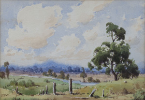 JOHN W. CARNELL (active 1940s) The Big Sky, watercolour, signed lower left,