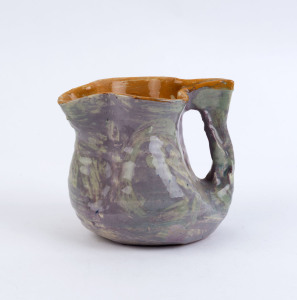 DEBORAH HALPERN pottery jug, signed "D.D. Halpern", 12.5cm high, 14cm wide