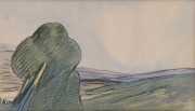 WILLIAM MERRIC BOYD (1888-1959), group of four landscapes, coloured pencil on paper, two signed lower right "Merric Boyd, 1945", ​24 x 14cm each - 4