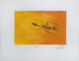 KEVIN CHARLES (PRO) HART (1928-2006), Ant, artist proof lithograph, signed lower right "Pro Hart" 19 X 23cm