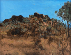 RAY AUSTIN CROOKE (1922 - 2015) Chillago Bluff, North Queensland, oil on canvas, titled verso & signed lower left,