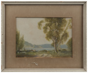 GERALD GEORGE ANSDELL (active 1920s - 40s), (On the lake shore), watercolour, signed lower right, - 2