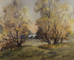 RETA M. McLEAN (active 1930s) Osage Orange in Autumn, watercolour, titled verso & signed lower right, ​32.5 x 40cm.