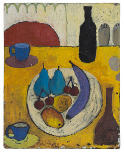 ARTIST UNKNOWN (Bell School), still life with fruit, oil on board, ​61 x 48cm