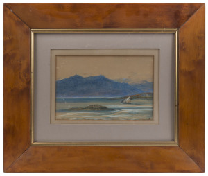 A. STANLEY, Loch Linnhe, watercolour, signed lower right "A.S." signed and titled verso, Tasmanian huon pine frame, ​18 x 27cm, frame 45 x 53cm overall, internal size 30 x 38cm