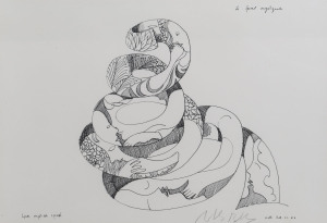 CHARLES BLACKMAN (1928-2018), Loves Mystical Spiral, screenprint, signed in pencil in the lower margin, ​38 x 55cm