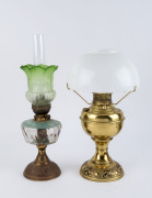 Two antique oil lamps, 19th century, ​45cm and 50cm high
