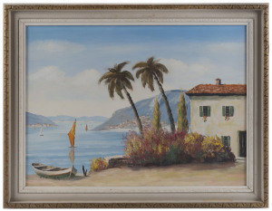ALFRED WILLIAM SINGER (1911 - 1981) Lago di Majore, oil on board, signed lower left "A.W. Singer", titled verso,
