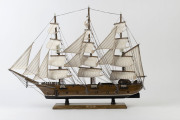 FRAGATA SIGLO XVIII hand-built model tallship, late 20th century, 51cm high, 70cm long