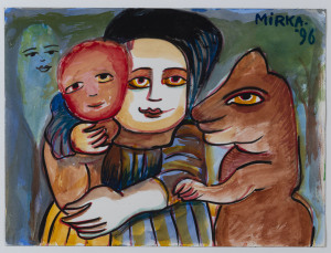 MIRKA MORA (1928-2018), untitled, gouache on paper, signed upper right "Mirka. '96", 23 x 31cm