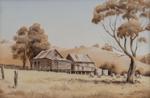 ALLAN AMES (1932 - ), South Of Digby (Victoria), oil on board, signed lower left "Allan Ames", ​29 x 44cm