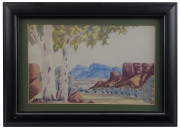 ARNULF EBATARINJA (1931-1998), Hermannsburg School landscape, watercolour, signed lower left "Arnulf Ebatarinja", ​16 x 26cm - 2