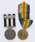 Australian WWI Victory Medal with dedication on rim to "1540 PTE. T. PRINGLE. R.A.M.C.", with ribbon; also silver plated Order of St John Service Medal with ribbon. (2 items) - 2