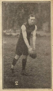 1921-25 Suburban Premium "Victorian Footballers & Teams", comprising "Numbered Cards" [18/50 + 2 spares];  "Un-numbered Cards" [6/50]; "Team Photos" [2/9]; "Player Photos Not Numbered" [1/36]. Poor/G. Rarity 7 (Total 29). Also 2 damaged cards. 