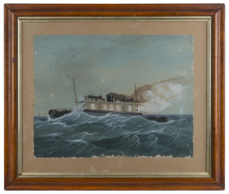 ARTHUR VICTOR GREGORY (attributed), H.M.V.S. Cerberus, watercolour, 35 x 45cm