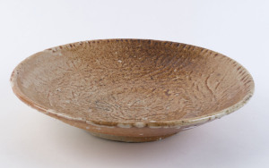 ROBERT BARRON pottery fruit bowl, signed on base, 38cm diameter