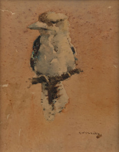 REGINALD WARD STURGESS (1892-1932), kookaburra, watercolour, signed lower right "R. W. Sturgess", 19 x 15cm