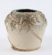 WILLIAM ANDERSON pottery vase with applied grape vine motif, incised "W.S. Anderson With Lorne Clay", 14.5cm high, 15cm wide - 2