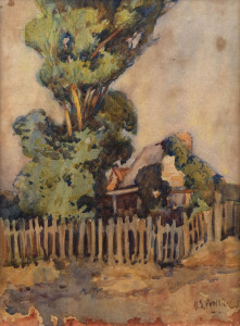 HAROLD SEPTIMUS POWER (1878 - 1951), The Old Home, watercolour, signed "H.S. Power" lower right, 25 x 18.5cm.