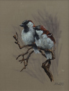 PAUL MARGOCSY (1945 - ), House Sparrows, watercolour, signed and titled lower right "P.S. Margocsy", ​25 x 19cm