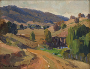 MAX MIDDLETON (1922-2013), Langley, oil on board, signed lower left "Max Middleton, titled verso, 18 x 22cm