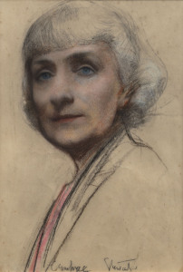 JANET AGNES CUMBRAE-STEWART (1883-1960), portrait of a lady, pastel on paper, signed lower centre "Cumbrae Stewart", ​37 x 26cm