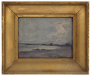 CHRISTINA ASQUITH BAKER (1869-1960), coastal landscape, oil on board, signed lower right "Asquith Baker", ​13 x 17cm - 2