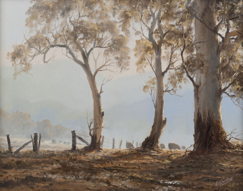 ERNEST A. TREMBATH (b.1943), Goulburn Scene at Yea, oil on board, signed lower right, 42 x 51cm.