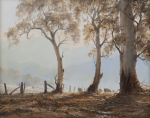 ERNEST A. TREMBATH (b.1943), Goulburn Scene at Yea, oil on board, signed lower right, 42 x 51cm.