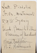 A leather-bound autograph book containing HUBERT WILKINS (Feb.1939), HUBERT OPPERMAN (circa 1938), numerous Australian, Royal & U.S. Naval personnel, etc.  - 4