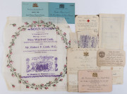 OFFICIAL INVITATIONS, ETC: A collection of invitations, seating cards, Christmas cards, etc., mainly endorsed for Sir Joseph & Lady Cook, including July 1919 invitation to meet Lady Helen Munro Ferguson (wife of the Governor-General & founder of the Austr - 2