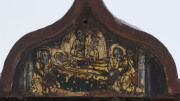 An antique Russian silver triptych icon, 18th century, ​17cm high, 22cm wide - 3