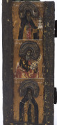 An antique Russian silver triptych icon, 18th century, ​17cm high, 22cm wide - 4