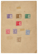 JOSEPH COOK, POSTMASTER GENERAL OF NEW SOUTH WALES, 1894 - 1898 1897-99 Jubilee perforated Colour Trials of 1d, in the design of the issued 2½d, in dull violet, ochre, green, or pinkish red, and the 2d issued design in pinkish-red, dull violet, pale blue