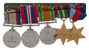 WW2 medal group, discharge papers, bar and photographs belonging to RONALD MALCOLM WAACK (VX13519) A.I.F. 2nd Australian Forrestry Unit R.A.E. A.I.F. (5 items). - 2