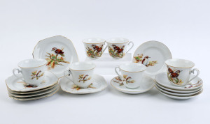 NORITAKE 18 pieces of "Kookaburra" tea ware, mid 20th century,
