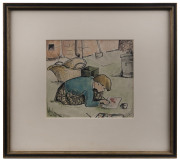 MARGARET C. FRANCIS (1909-87) The Backyard Artist, ink & wash, signed lower left, - 2