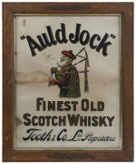 TOOTH & CO. POSTER: "Auld Jock" Finest Old Scotch Whisky poster, circa 1910 in period frame, overall 70 x 58cm.