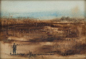 THOMAS GEORGE WELLS (b.1934), The Prospectors, watercolour, signed lower right "T.G. Wells", 19 x 26cm.