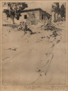 HAROLD BROCKLEBANK HERBERT (1892-1945), An Old Monastery - Martigues, etching, editioned [27/50], titled, signed and endorsed "for my friend Bill" in lower margin, ​20 x 15cm.