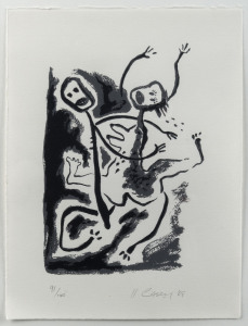 KAREN CASEY (Australia, Aboriginal, b.1956) Mimih Figures, silkscreen, editioned [91/100], signed and dated '89 in lower margin,