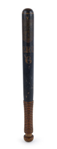 An antique police baton, painted "SERGT. 6", 19th century, ​40cm long