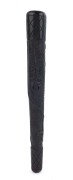 A folk art truncheon, hardwood carved with shamrock motif, 19th century, ​38cm long