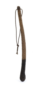A midshipman's cosh, woven string, possibly baleen and lead weighted end, 19th century, 42cm long