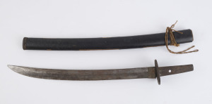 A Japanese tanto and scabbard, Edo period, 18th/19th century, handle broken, ​59cm long
