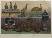 "GOLDSMITH'S WORK FROM AUSTRALIA" chromolithograph which was produced for publication in J.B. Waring's, "Masterpieces of Industrial Art and Sculpture at the International Exhibition, 1862", framed & glazed, 47 x 57cm overall.