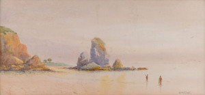 JAMES SWINTON DISTON (1857-1940), seascape, watercolour, signed lower right "Swinton Diston", ​25 x 51cm