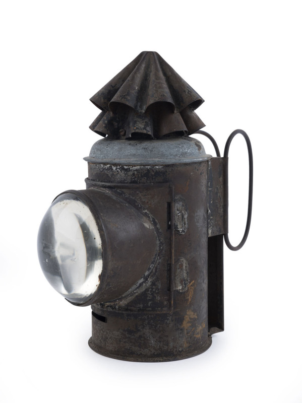 BOBBY DAZZLER police issue dark lantern, 19th century, ​23cm high