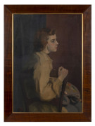 FLORENCE DEARLING (1895-1988) (attributed) Self portrait oil on canvas blackwood frame - 3