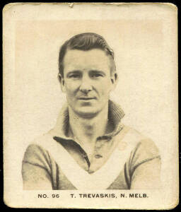 1929 Griffiths (Black Crow) "Football Series" [10/210] - all North Melbourne players. Fair/G.